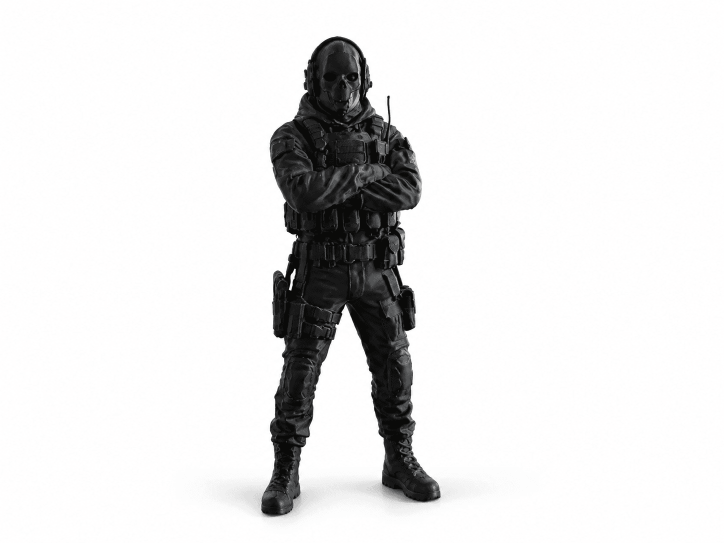 فیگور کلکسیونی گوست از Call of Duty مدل ایستاده تاکتیکال