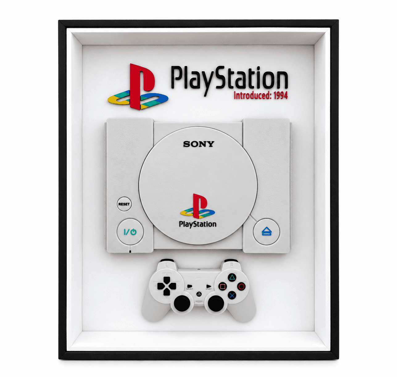 تابلو دکوراتیو سه بعدی پلی استیشن 1 کلاسیک PS1 مدل PlayStation 1994
