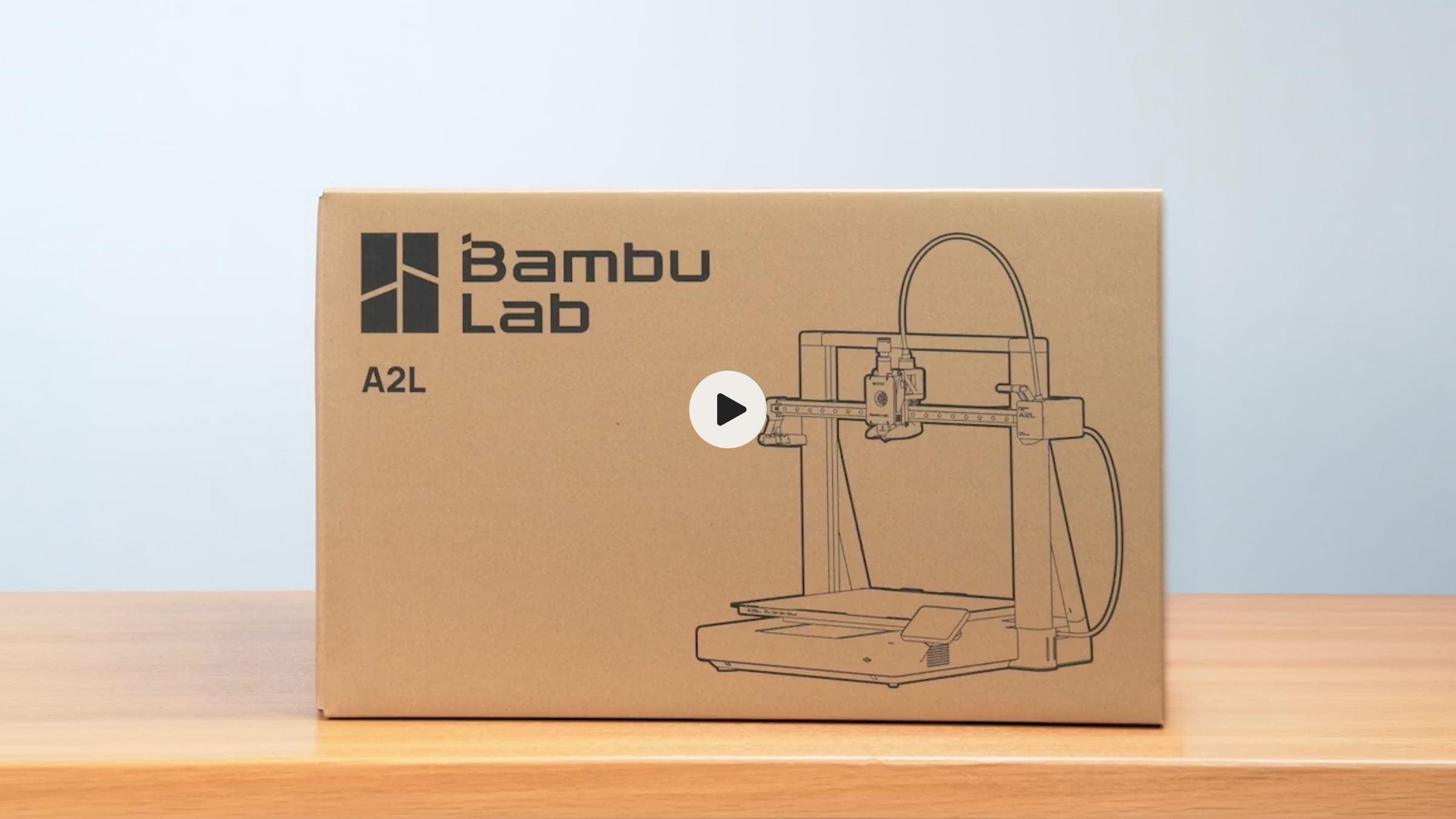 جعبه و محتویات پرینتر سه‌بعدی رنگی Bambu Lab A2L Combo