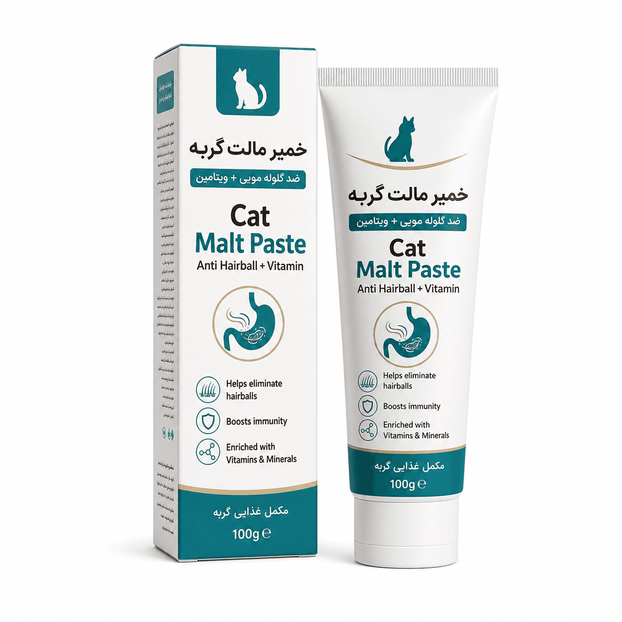 خمیر مالت گربه پرسا ویتامین ۱۰۰ گرم