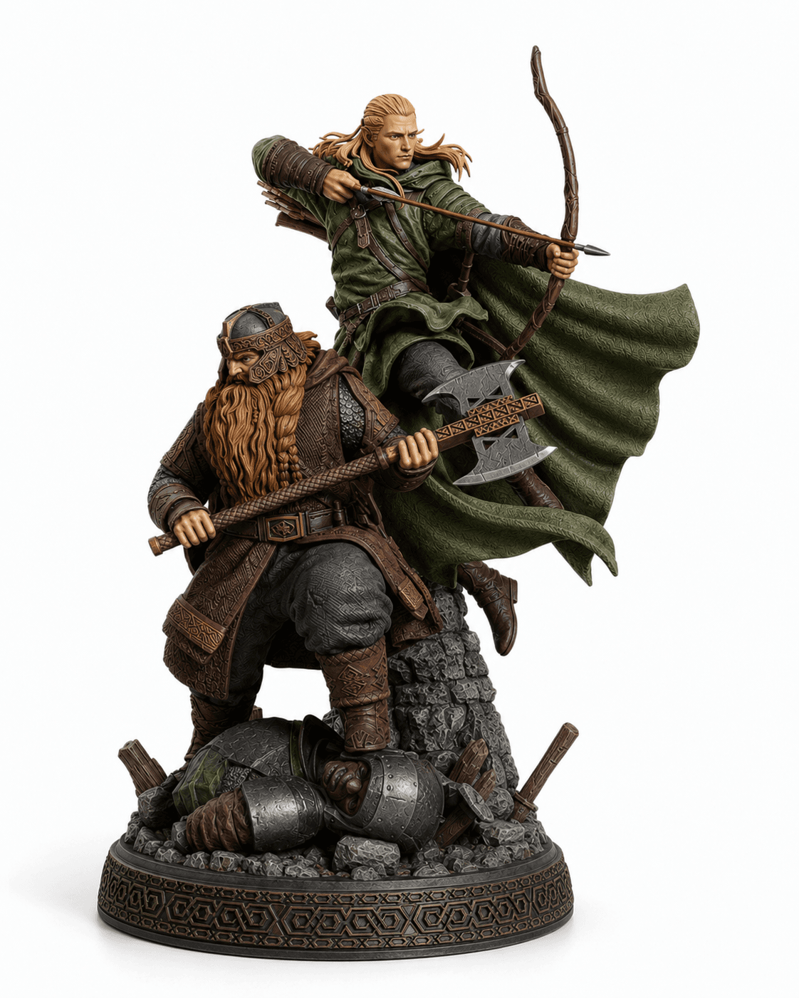 دیورامای لگولاس و گیملی ارباب حلقهها | Gimli and Legolas – The Lord of the Rings Diorama