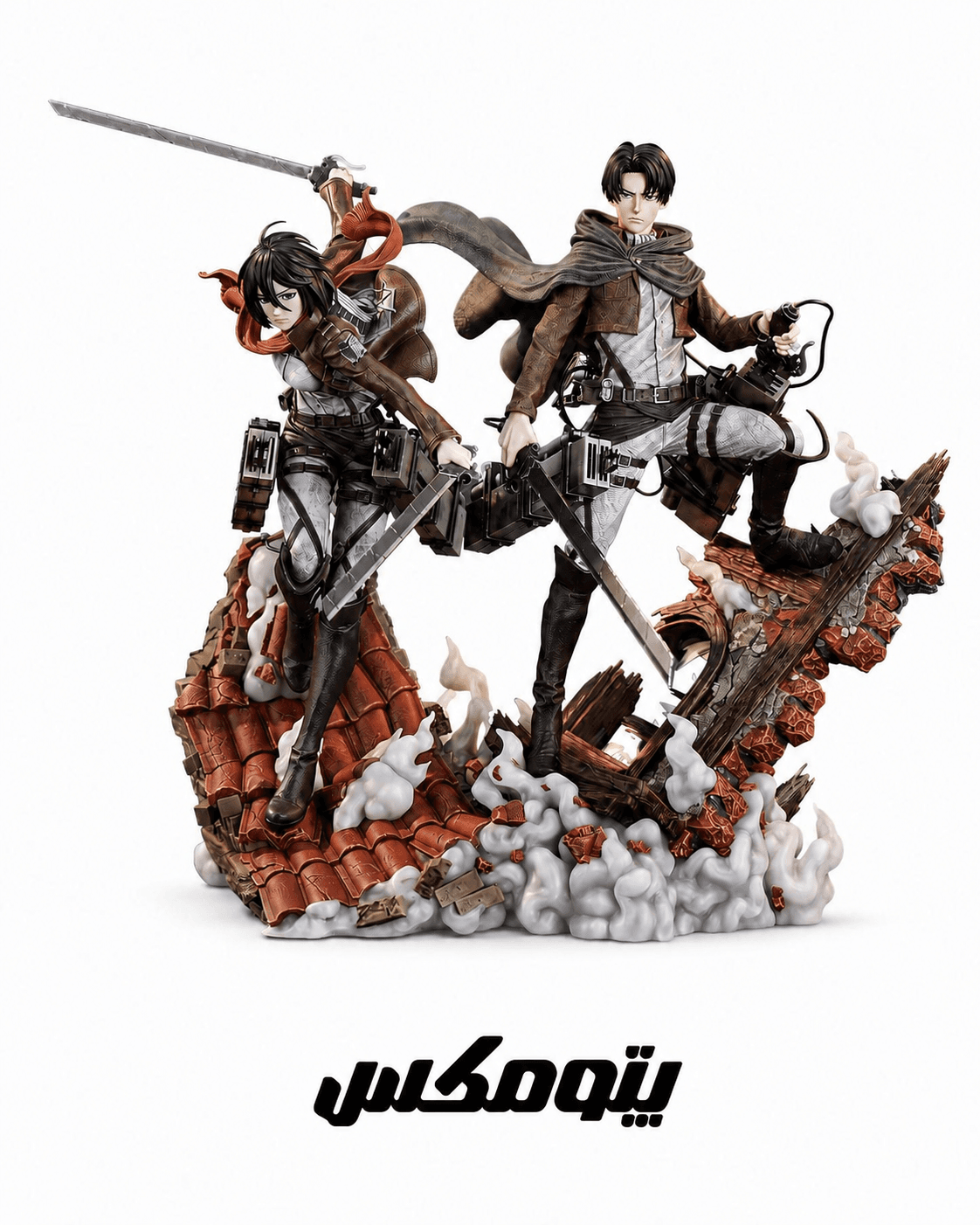 فیگور میکاسا آکرمن و لیوای آکرمن Attack on Titan ارتفاع ۳۲ سانت