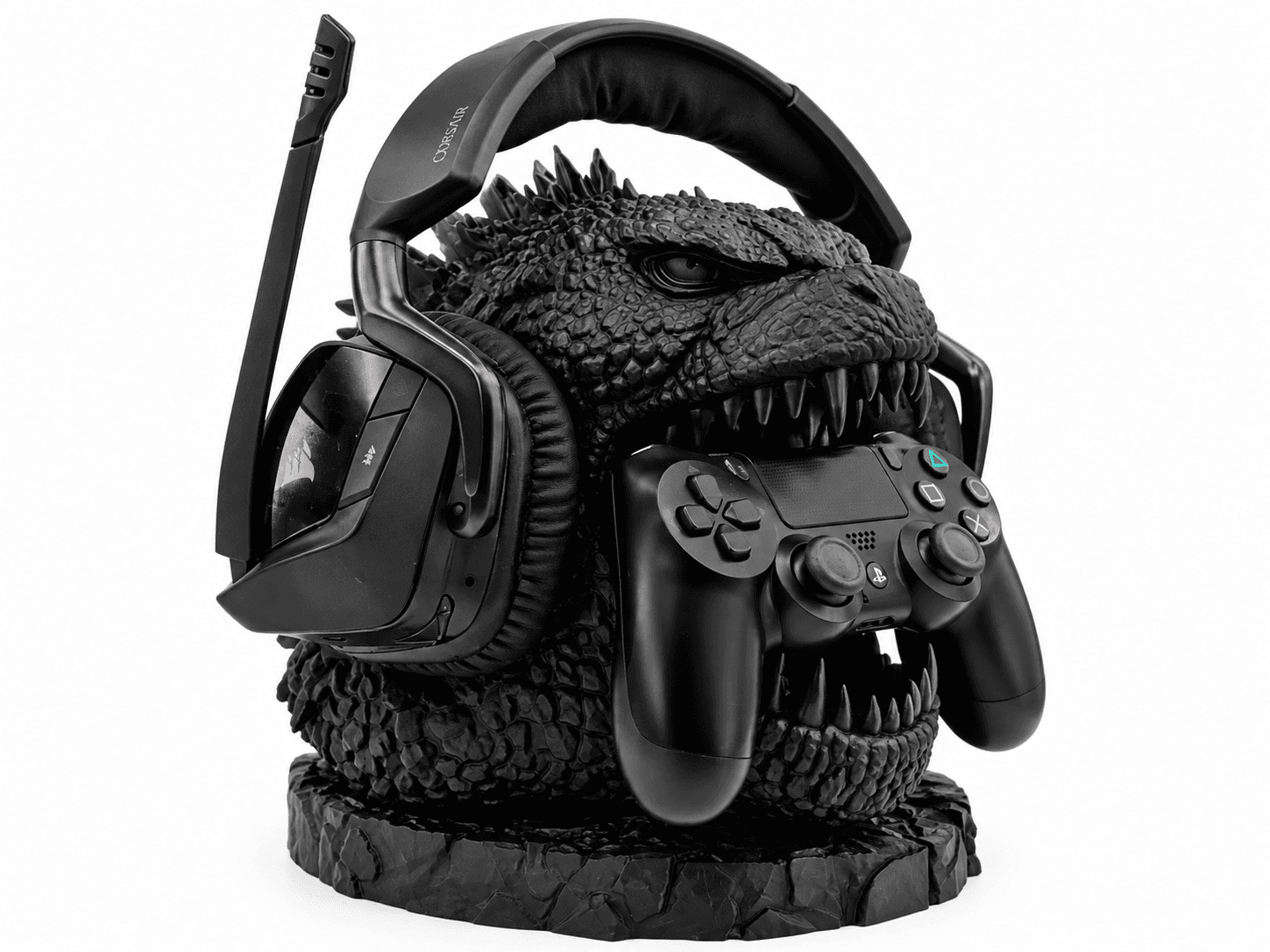 استند دسته PS5 و هدفون طرح گودزیلا مدل Godzilla Controller & Headphone Holder – مشکی