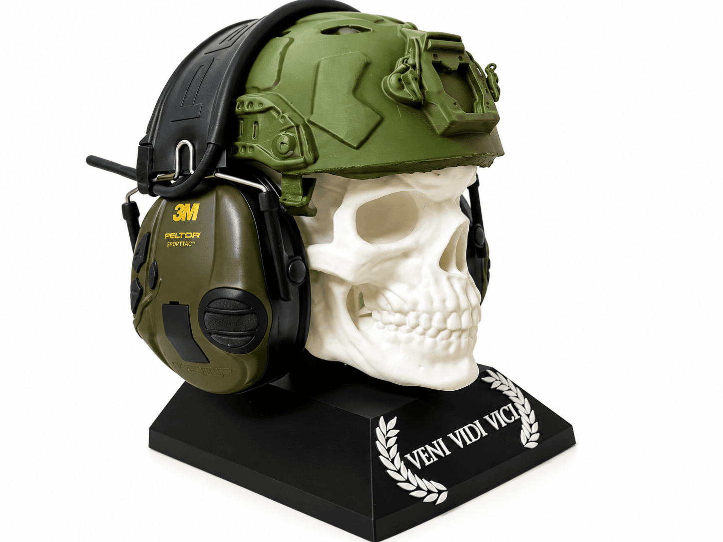 پایه نگهدارنده هدفون طرح جمجمه نظامی مدل Skull Headset Stand
